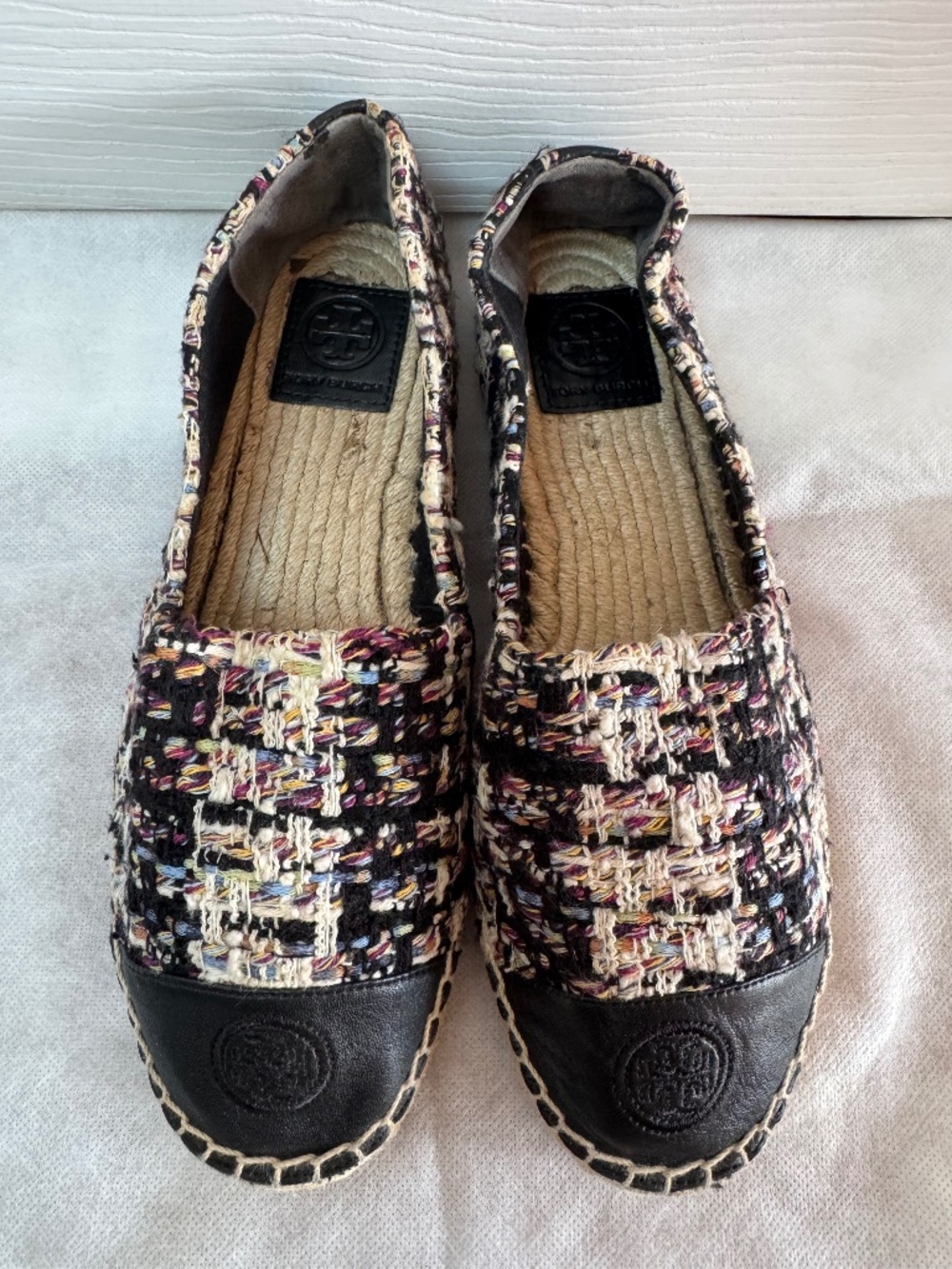 Tory Burch Multicolor Tweed Flat Espadrilles